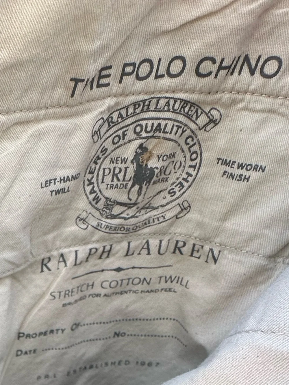 POLO Ralph Lauren Chino Soft Gray Stretch Classic Pants StraightPony Logo Preppy